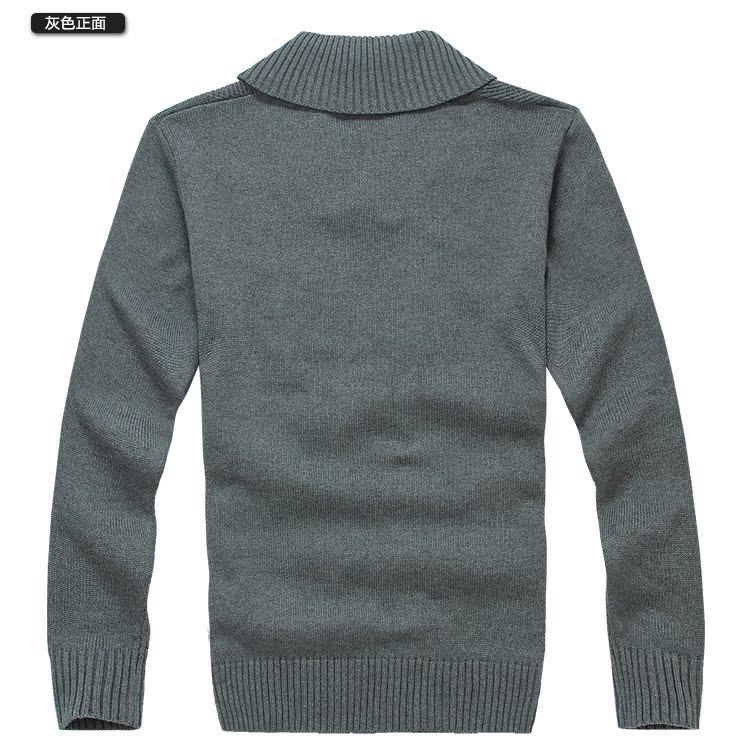 Lesmart nam mùa thu và mùa đông đầu thủy tinh mỏng dày hình chữ V cao ve áo cotton ấm áp áo len dài tay áo len - Kéo qua áo bomber