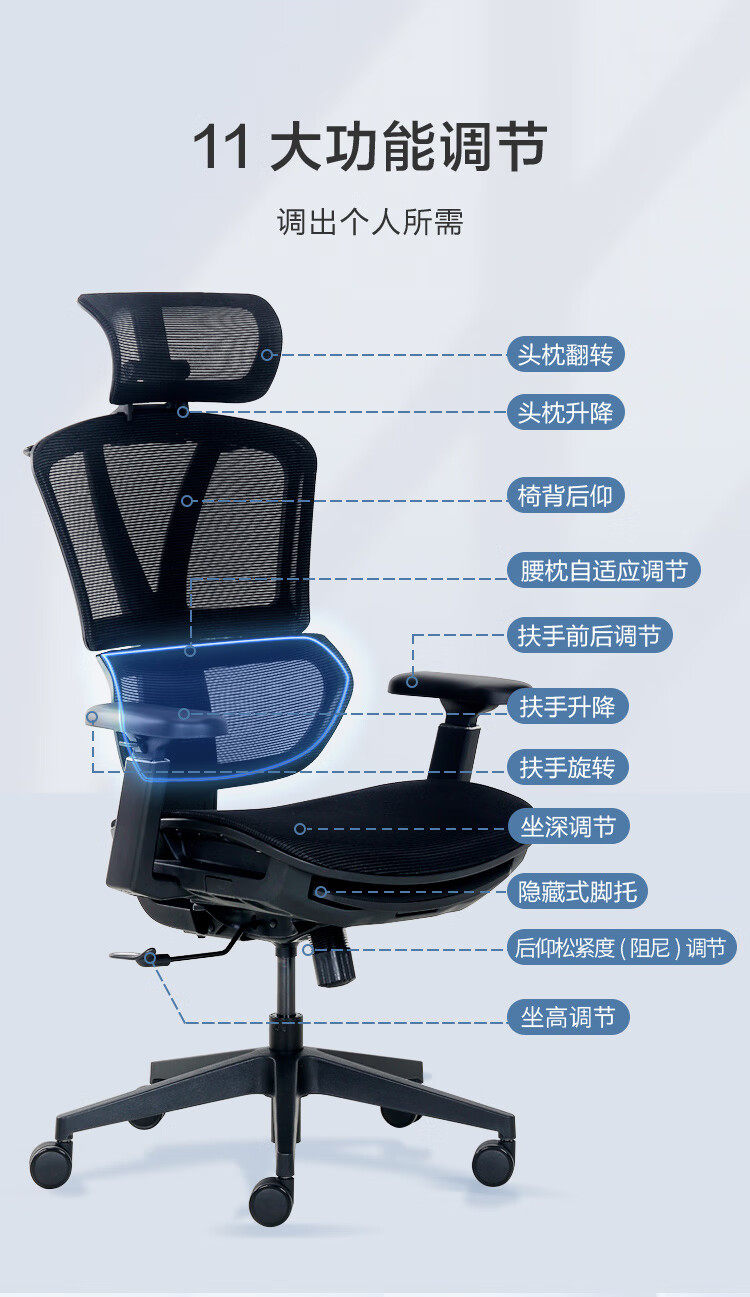 Эргономичное кресло 京东京造z9smart人体工学椅电竞椅办公椅子电脑椅座椅网座带脚踏