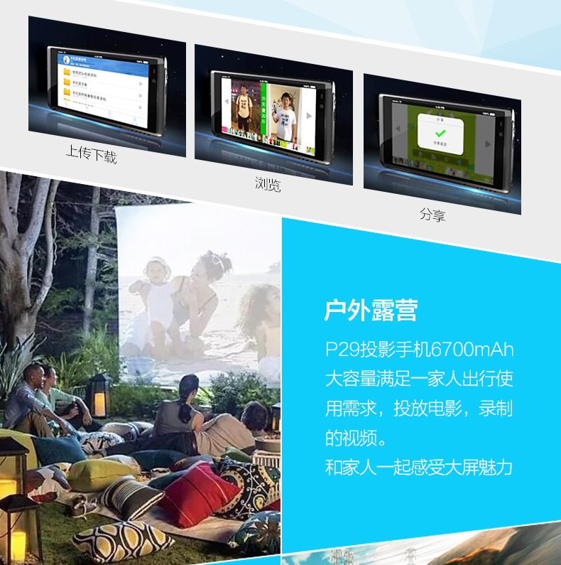 Máy chiếu P29 thời đại điện thoại di động đầy đủ Netcom 4G card kép thông minh Android HD điện thoại di động máy chiếu một máy - Máy chiếu