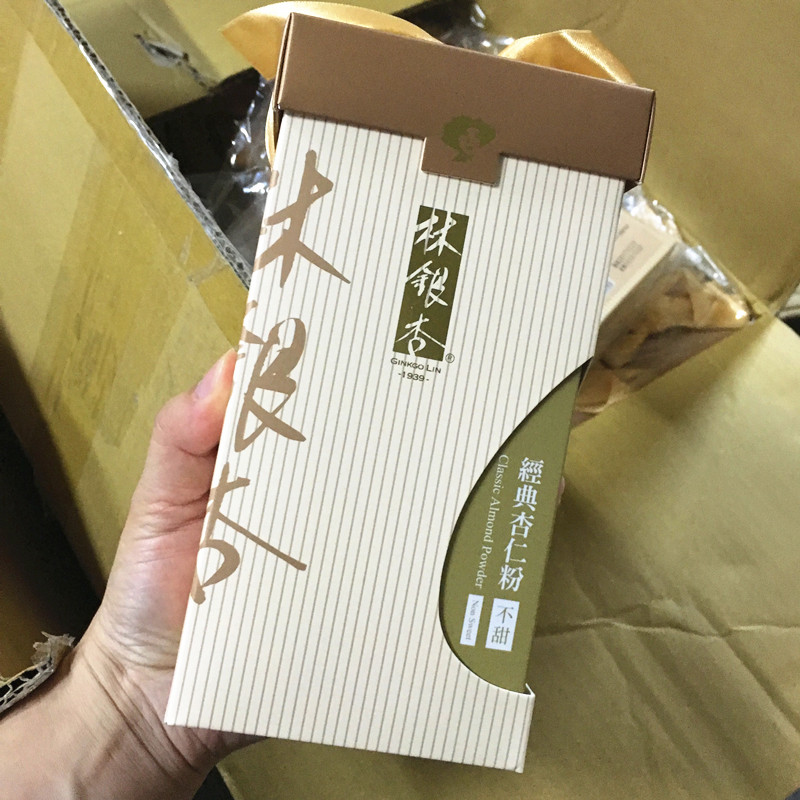 Taiwan original ginkgo biloba classic almond powder (not sweet) 300g box almond powder brewing meal substitute powder