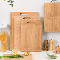 Home Kitchen Whole Bamboo Cutting Board No Glue Thickening Chopping Block Mildew Resistant Antibacterial Rolling Panel Solid Wood Bifacial Fruit Case Board