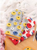 Kitchen Home Field Garden Wind Dining Mat Insulation Gloves Table Cloth Art Oven Microwave Oven Anti-Burn Waterproof Cotton Twist Apron