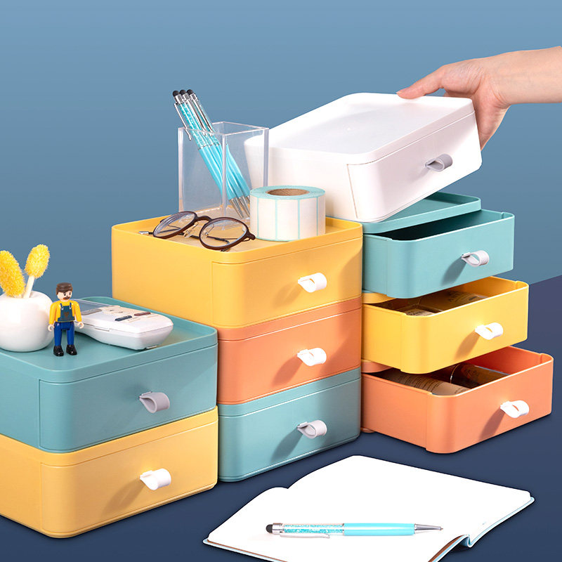 Dresser drawer desktop storage box office desk organize storage cosmetic rack artifact