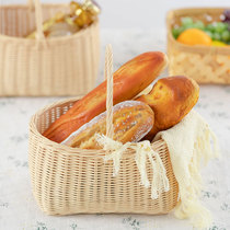 Handmade Outdoor Hand Basket Rattan woven with basket Woven Picnic Basket Fruit Vegetable Basket Flower Basket Indonesian White Rattan