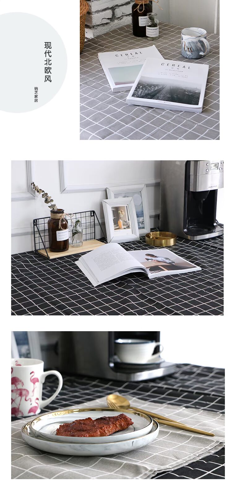 Bắc Âu in khăn trải bàn vải cotton và vải lanh phong cách mục vụ nhỏ tươi bàn mat vải không thấm nước lưới bàn cà phê vải bàn các mẫu khăn trải bàn đẹp