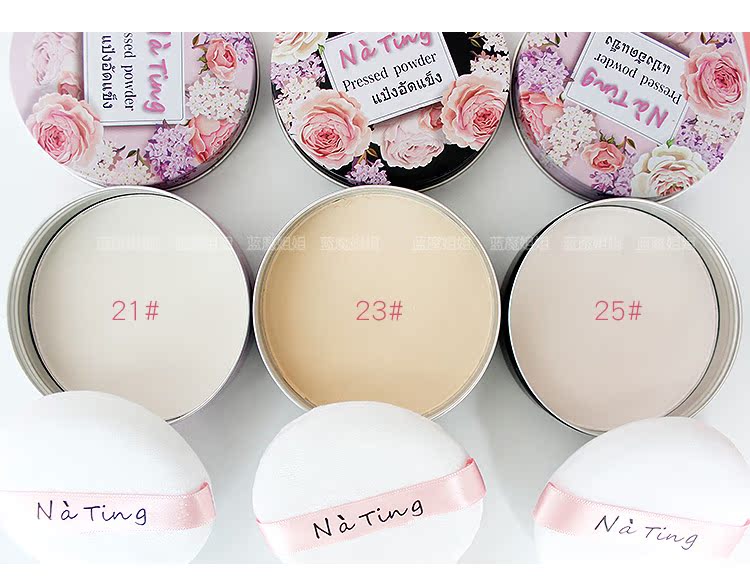 Thái Lan NATING Na Ting Goodnight Powder NT Powder Powder Control Oil Powder Powder Powder phấn nén eglips
