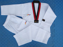 Striped Fabric Polyester-Cotton Taekwondo Uniform Long-Sleeved Pants Adult and Children's Clothing Training Spring and Summer Unisex Taekwondo Uniform
