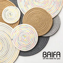 Nordic cotton meal mat insulation mat round bowl mat anti-scalding table Western mat pot mat kitchen household tea cup mat