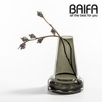 Home decoration Nordic living room table flower arrangement water glass transparent dried flower vase ins photo props