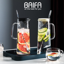 Household Nordic High Borosilicate glass transparent high temperature resistant cold kettle cool kettle tie pot cold water Cup