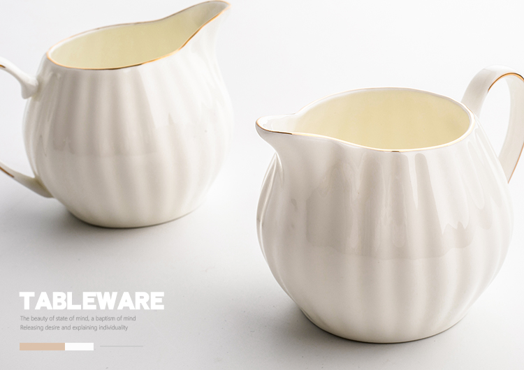 Bone china Tiếng Anh bể sữa gốm sữa cà phê cộng với cốc sữa cá tính cốc sữa dụng cụ cà phê phù hợp với thiết bị gốm tách uống cà phê