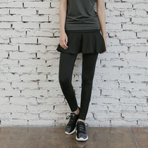 Fake Two Yoga Pants Skirts Womens Gym Badminton Suit Running Sports Speed Dry Sashimi 90% Pants New