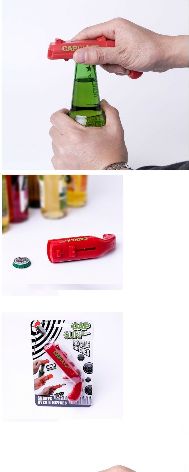 Súng ngắn CAP GUN nổ chai bia mở chai bia vui nhộn món quà rượu thanh rung động cùng một đoạn ly uống rượu vang pha lê