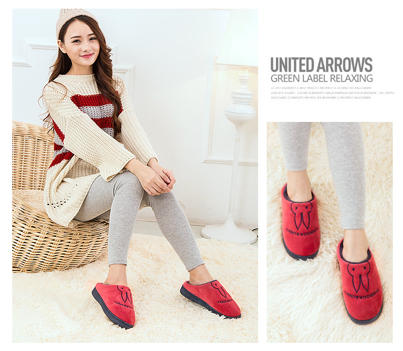 Pantoufles enfants en suède pour hiver - semelle caoutchouc - Ref 1003834 Image 34