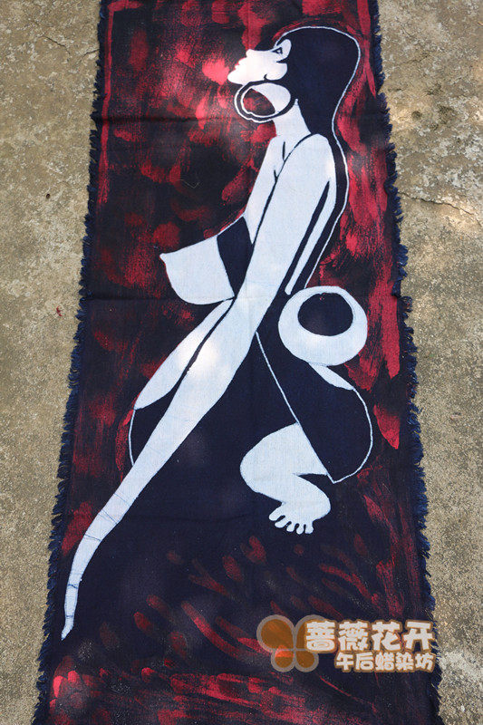 Yunnan Lijiang Batik painting Wall painting decoration bar teahouse interior decoration Fabric gift boutique