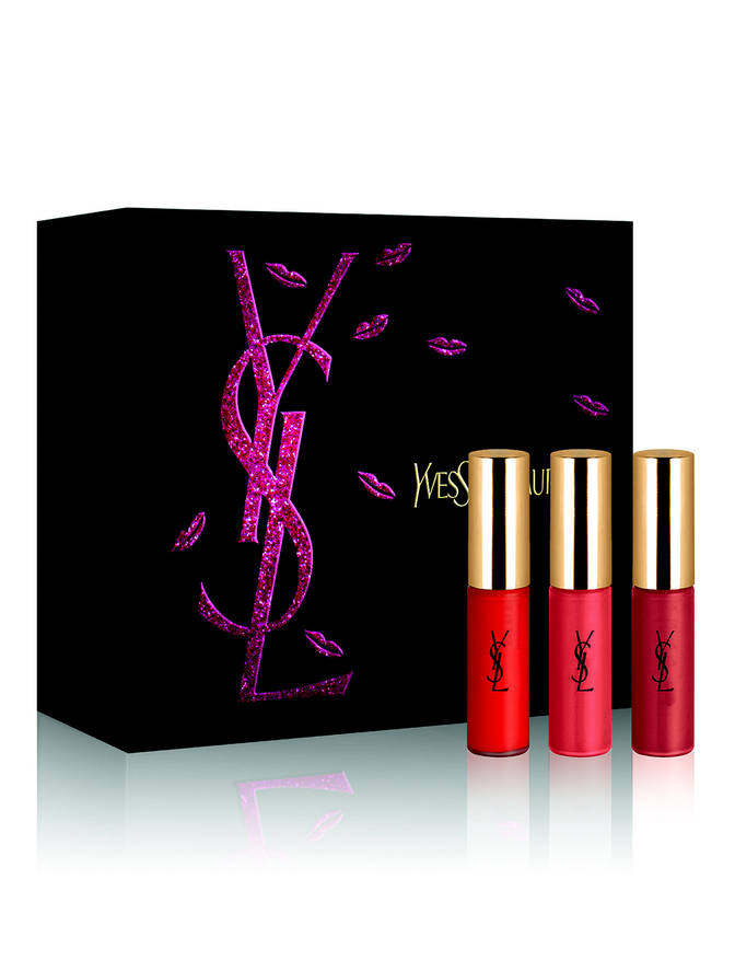 Spot) YSL Saint Laurent Christmas Limited Matte Matte Velvet Mini Lip Glaze 3 Sets 1#16#23#
