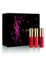 Spot) YSL Saint Laurent Christmas limited matt fog face velvet mini lip glaze 3 sets 1#16#23#
