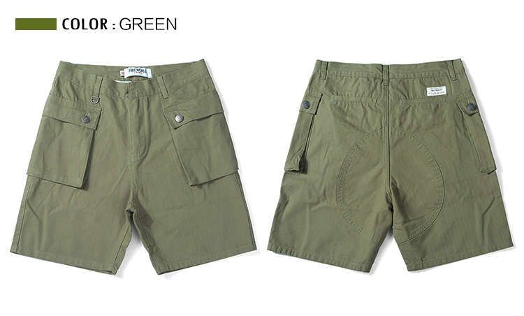 Phiên bản sửa đổi MIỄN PHÍ 18SS của mẫu xương cá P44 Ami pocket túi lớn trên đầu gối dụng cụ lỏng lẻo quần jogger nam