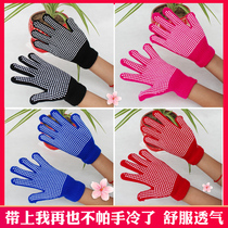 Adult children skating ski gloves for girls winter velvet warm children five fingers boy girls autumn and winter knitting