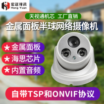 Sky view 3 million H 265 HD network camera metal panel double lamp indoor monitoring ceiling dome