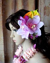 Hawaiian Performance Wear accessories Grass Skirt Dance Hair Accessories Floral Ornament Beach Headwear Hair Accessories