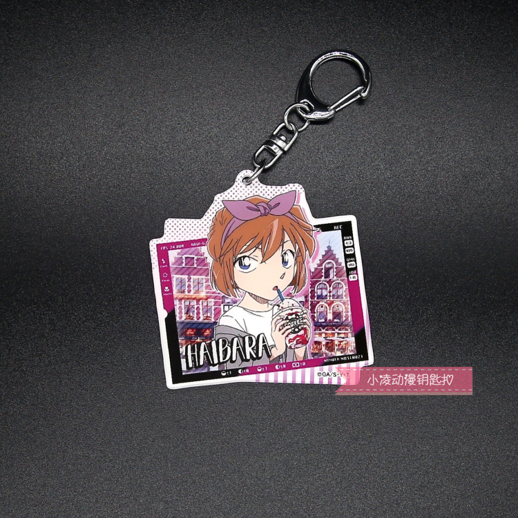 Detective Cau Blue Ash Out Lamentation Room Double-sided Acrylic Key Clothes