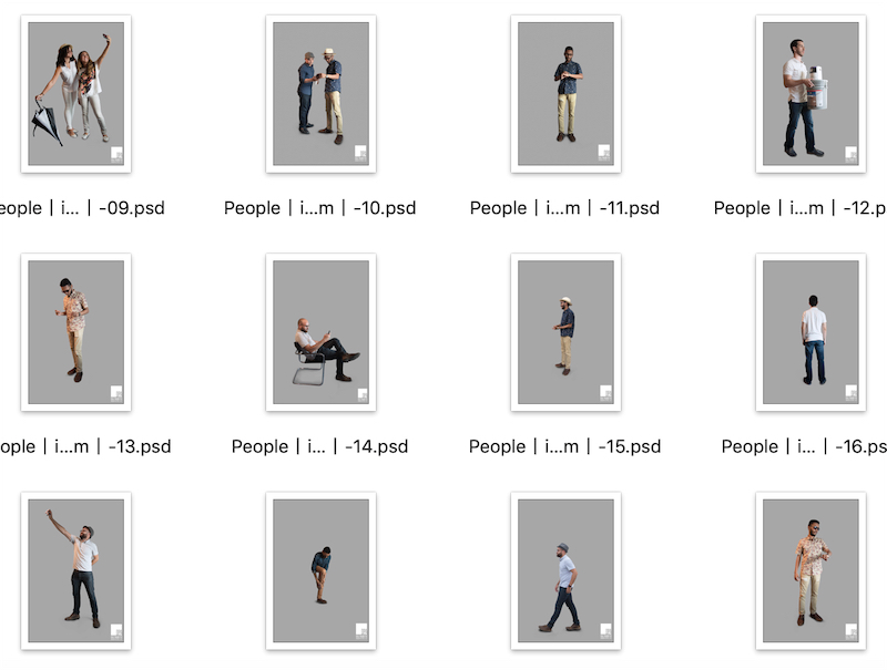 PSD丨商务风办公人物丨