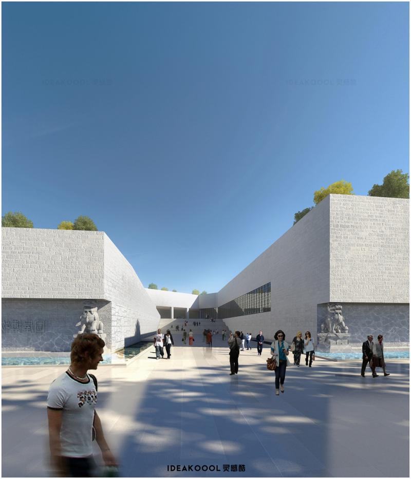 现代文化博物馆美术馆艺术展览馆展厅建筑外立面设计SU模型丨