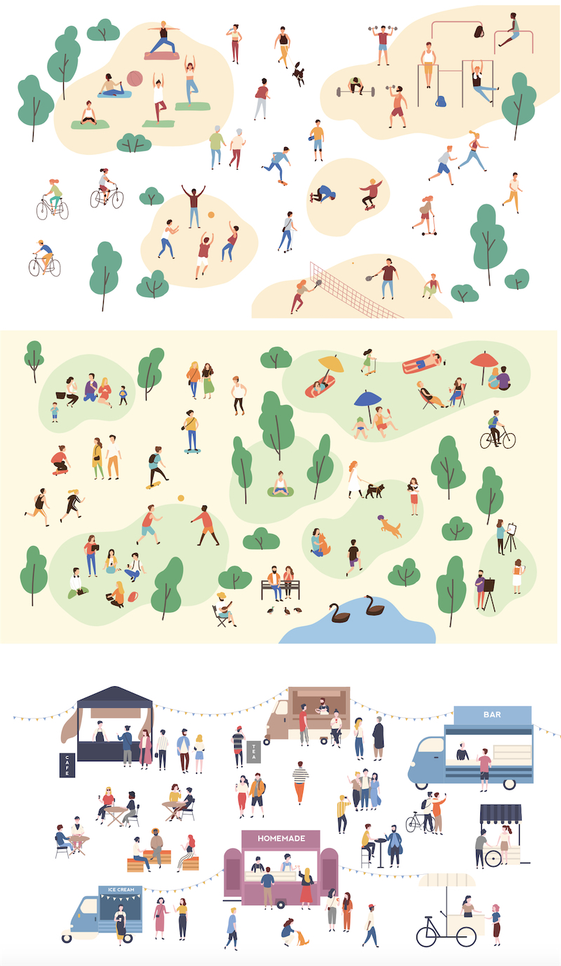 免扣丨户外可爱小人物丨