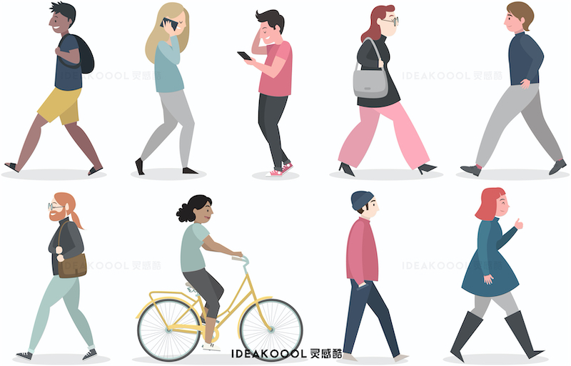 免扣丨日常站立行走上班洽谈交谈人物丨