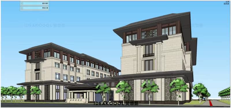 禅意新中式亚洲酒店旅游度假村会所客栈建筑SU模型丨