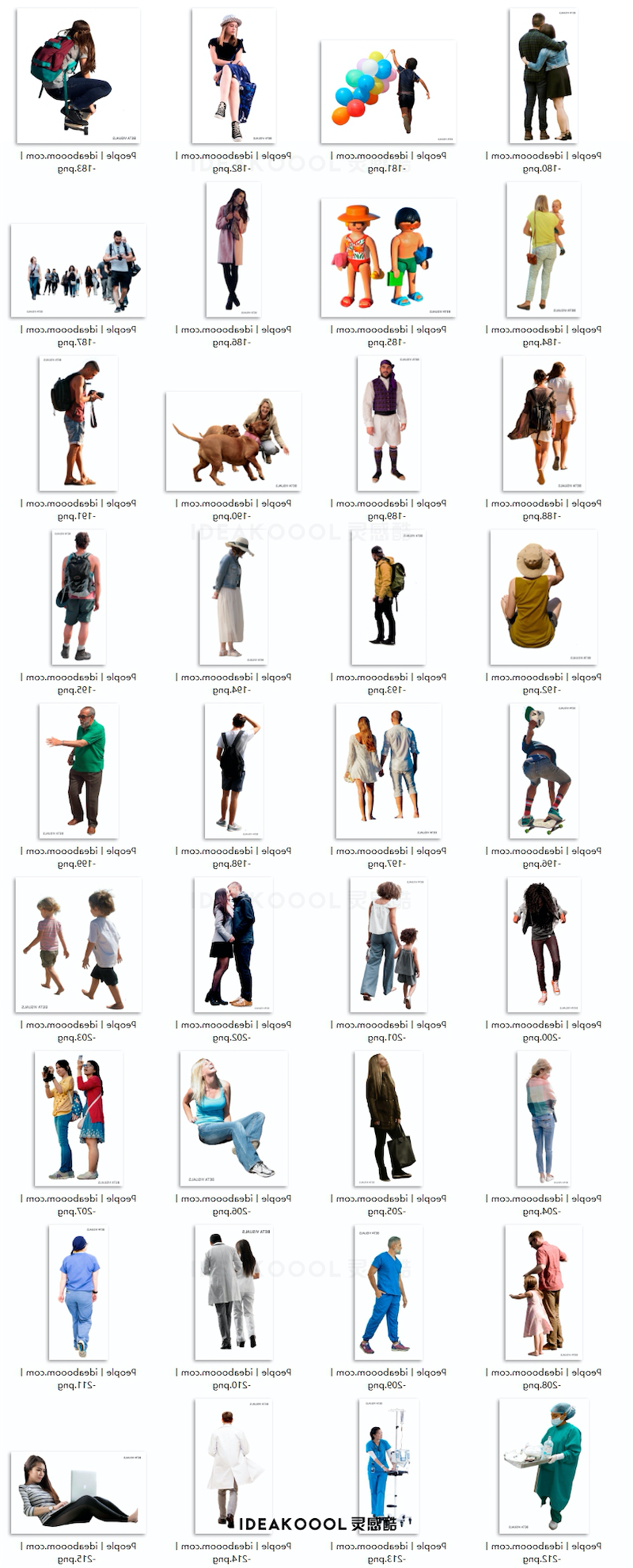 免扣丨现代风休闲人物丨