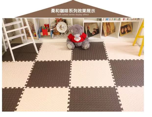 Bọt mat bé bò mat mat khâu phòng ngủ màu xanh lá cây thảm sàn không mùi dày 60x60 miếng xốp lót sàn cho bé