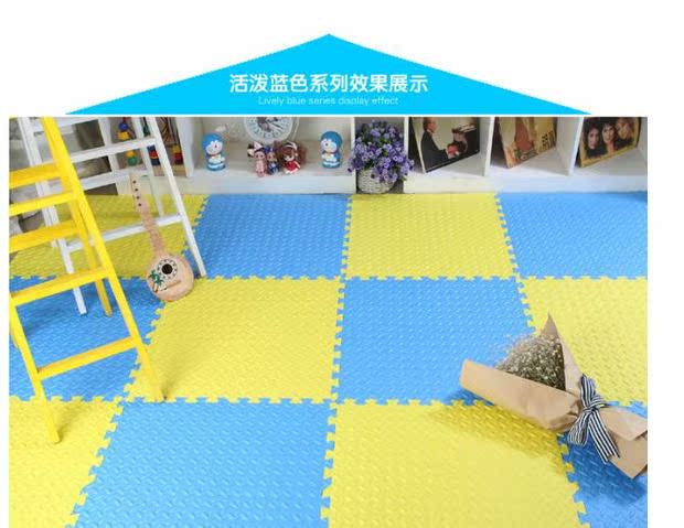 Bọt mat bé bò mat mat khâu phòng ngủ màu xanh lá cây thảm sàn không mùi dày 60x60 miếng xốp lót sàn cho bé