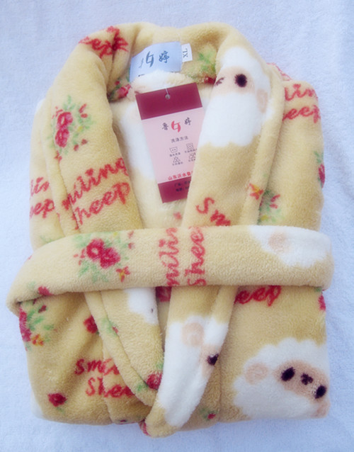 Flannel san hô nhung áo choàng trẻ em áo choàng tắm dịch vụ nhà chàng trai cô gái áo choàng bông trung niên