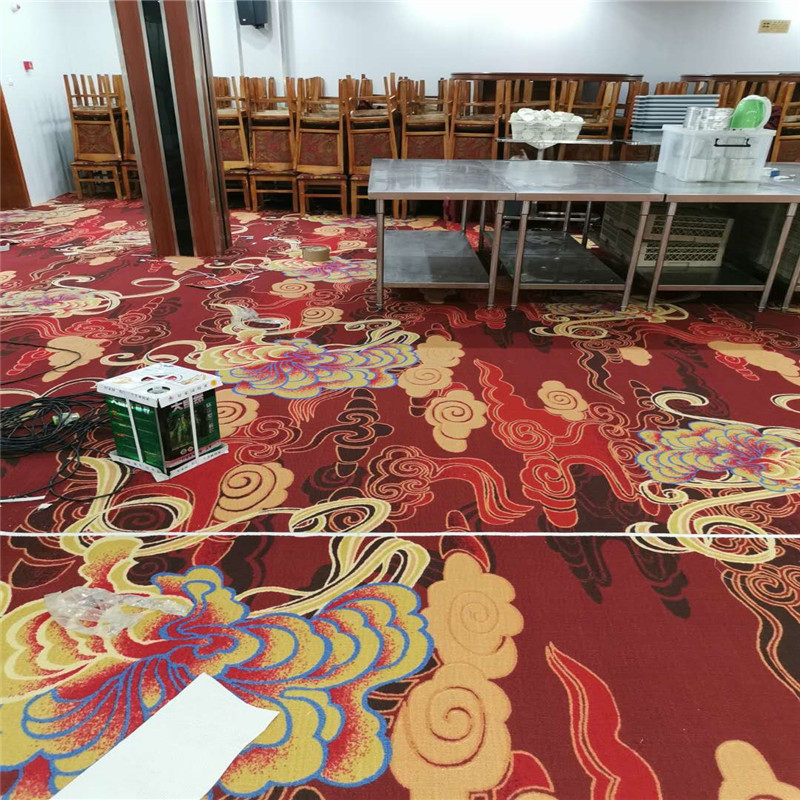 Bedroom Living Room Full Laid Print Rug Red Xiang Blue Peony Loop Suede B1 Flame Retardant Carpet Abrasion Resistant