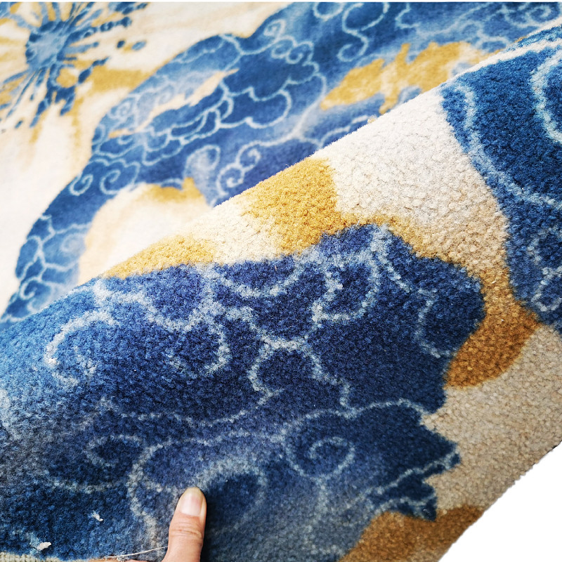 Secondhand Hotel Guesthouse Withdrawal Old Carpet Thickened Bend Head Yarn Carpet Pure Color Flower Type Full Laid Carpet Flame Retardant Durable