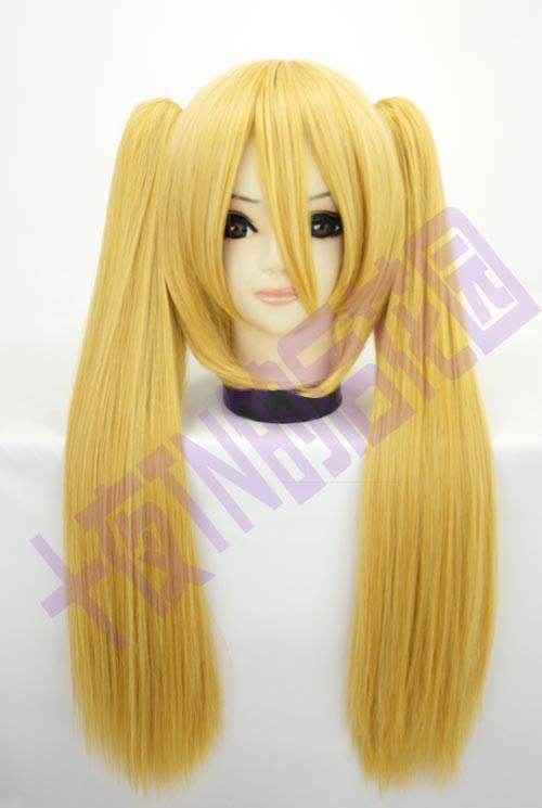 Ten Nights TN-Mixed Gold Double Tiger Mouth 65cm High Temperature Wire Oshino Shinobi You Zuo COS Wig