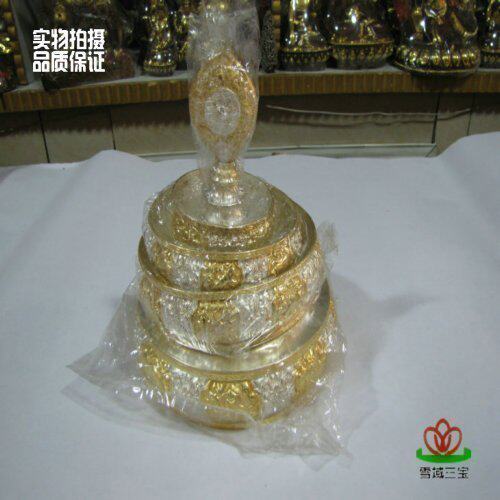 Nepalese pure handmade silver with gold Manzamanzaman tray