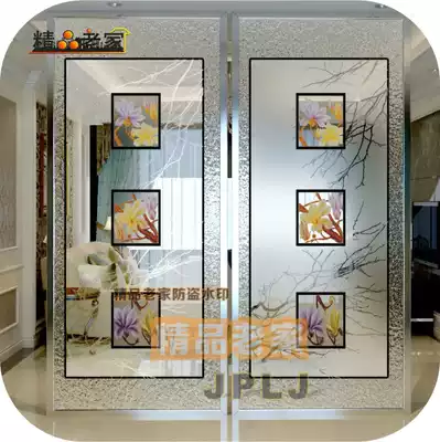 Modern simple Nordic carved art glass transparent frosted guest dining room balcony screen partition shoe cabinet 2001