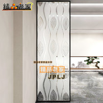 Customized carving tempered frosted art glass transparent partition wall screen shoe cabinet decoration entrance balcony