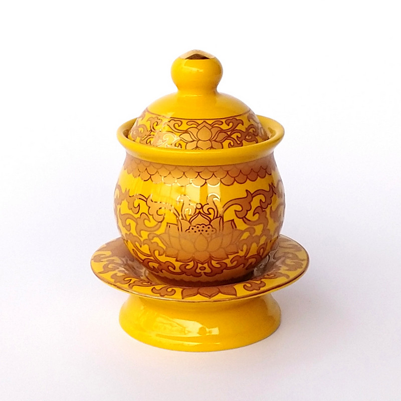 Water cup for Buddha cup small water purification cup ceramics for Buddha audio Wise lotus real gold water cup Yilian Buddha