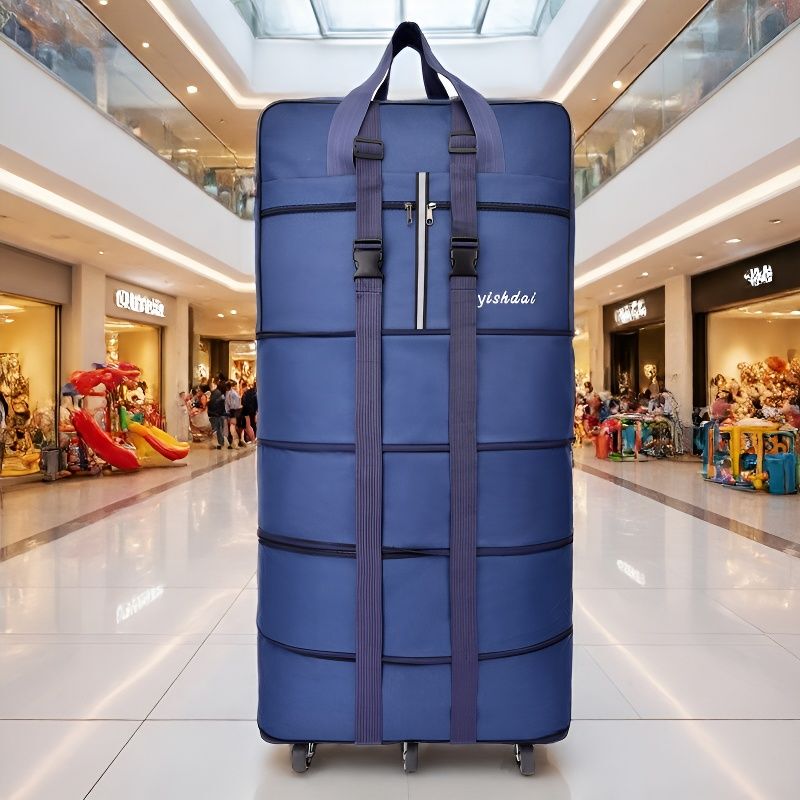 Waterproof Universal Wheel Luggage Bag for Work, Extra-Large Capacity for Airline Checked Baggage, Moving, Quilts, Travel, Foldable Luggage Bag