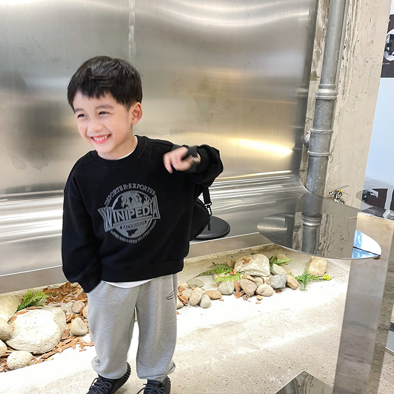 Boy necropolis for spring and autumn children's spring clothing 2022 new male baby blouses, children's clothing and children's tidal wave