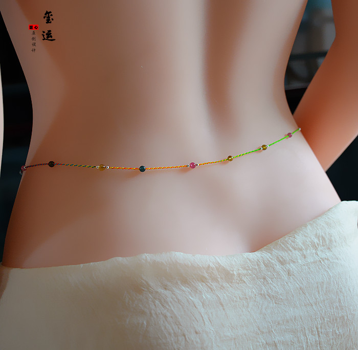 BeSeal Waist Chain Natural Crystal Basil Basil Recruiting Peach Flower Solid Marriage Wan Ovwang Home Industry Seven Colored Waist Rope