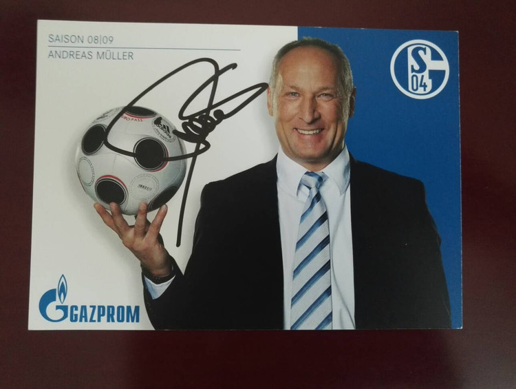 Andy Müller official autograph card for Dortmund Frankfurt Schalke 04