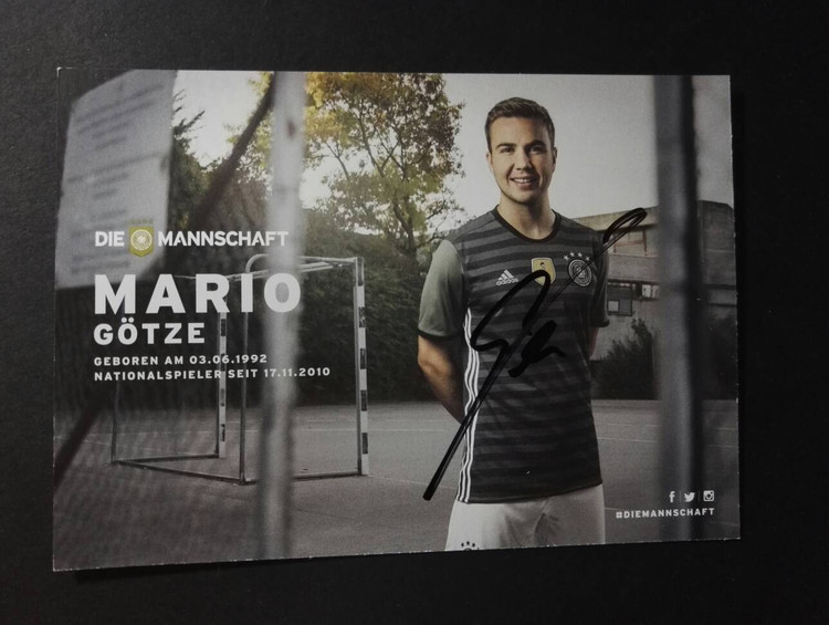 Gzezer Bayern Dortmund DFB 2016 official autograph card