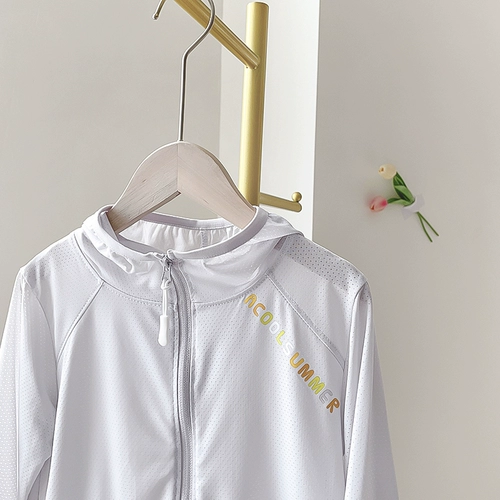 Детский солнцезащитный крем, летняя тонкая детская одежда для защиты от солнца для мальчиков, дышащий шелковый плащ