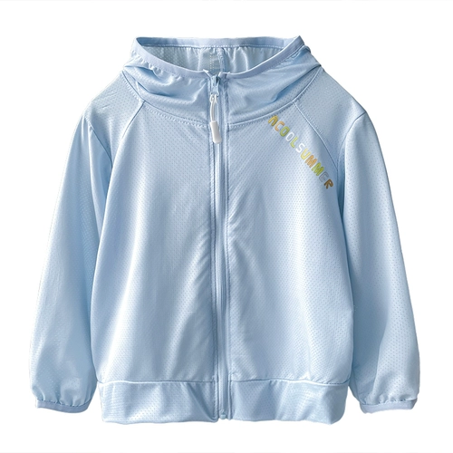 Детский солнцезащитный крем, летняя тонкая детская одежда для защиты от солнца для мальчиков, дышащий шелковый плащ