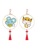 Beginner cross stitch twelve Zodiac students handmade small pieces childrens beginner bedroom simple cartoon embroidery